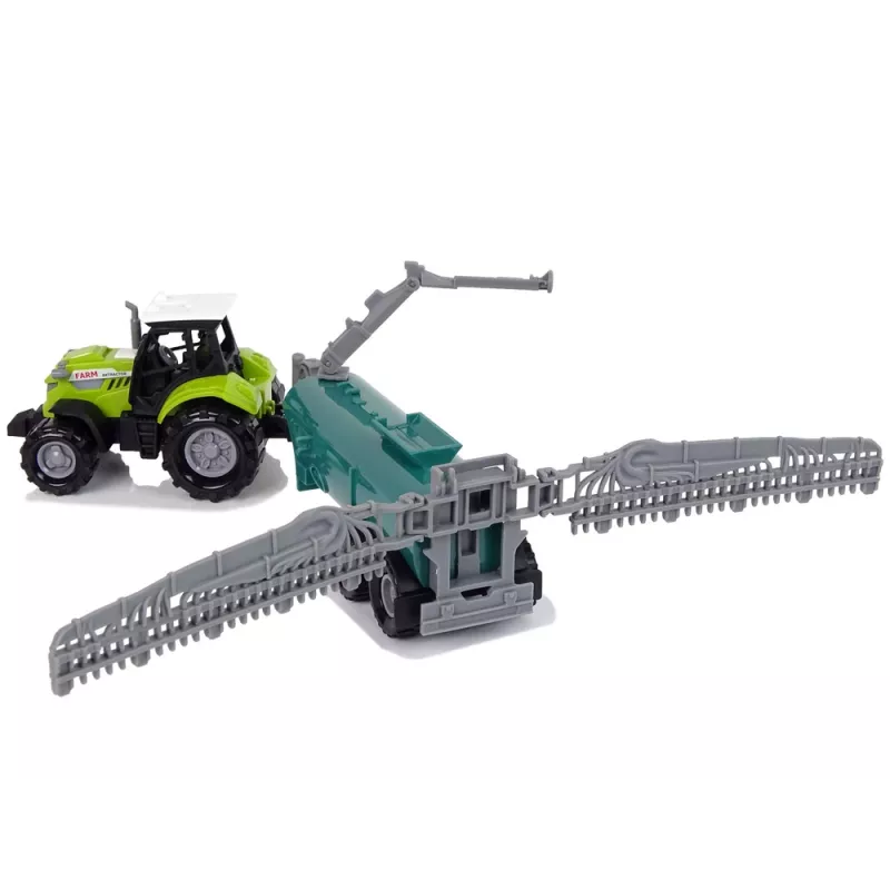 LEAN TOYS Farm Tractor with Sprayer Farm Sound Green