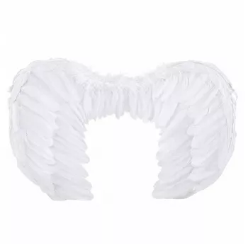LEAN TOYS Feather Angel Wings for Nativity Play Carnival Costume for Children 54 x 35 cm