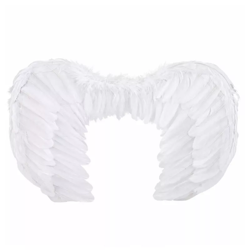 LEAN TOYS Feather Angel Wings for Nativity Play Carnival Costume for Children 54 x 35 cm