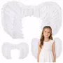 LEAN TOYS Feather Angel Wings for Nativity Play Carnival Costume for Children 54 x 35 cm