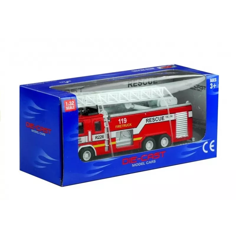 LEAN TOYS Fire Rescue Truck with Ladder 1:32