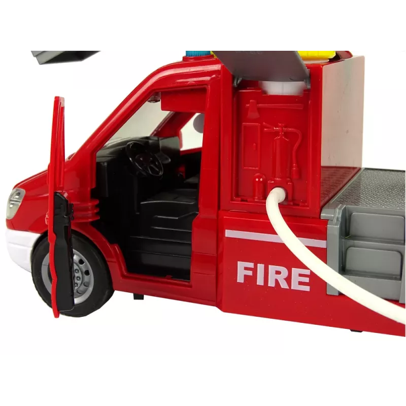 LEAN TOYS Fire Truck Red Water Sounds Lights