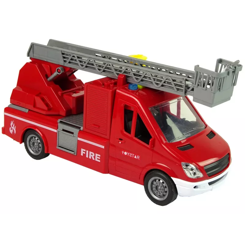 LEAN TOYS Fire Truck Red Water Sounds Lights