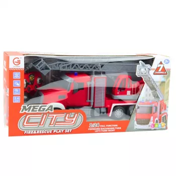 LEAN TOYS Fire Truck With Boom Water Pouring Function 1:24 RC Vehicle