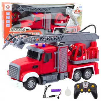 LEAN TOYS Fire Truck With Boom Water Pouring Function 1:24 RC Vehicle