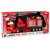 LEAN TOYS Fire Truck with Extendable Boom up to 69 cm, Lights, Sounds and Water Cannon