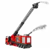 LEAN TOYS Fire Truck with Extendable Boom up to 69 cm, Lights, Sounds and Water Cannon