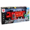 LEAN TOYS Fire Truck with Water Function, Metal Cabin, Lights, Sounds 1:12