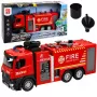 LEAN TOYS Fire Truck with Water Function, Metal Cabin, Lights, Sounds 1:12