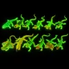 LEAN TOYS Fluorescent Green Glow-in-the-Dark Lizard Rubber Figurine 15cm