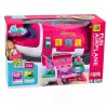LEAN TOYS Foldable 2-in-1 Doll Passenger Plane Pink – Transformable Doll House Playset for 30cm Dolls