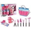 LEAN TOYS Garden Kit Bag Tools Gloves Rakes Pink Unicorn
