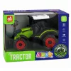 LEAN TOYS Green 15 cm Farm Tractor with Friction Drive