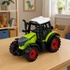 LEAN TOYS Green 15 cm Farm Tractor with Friction Drive