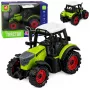 LEAN TOYS Green 15 cm Farm Tractor with Friction Drive