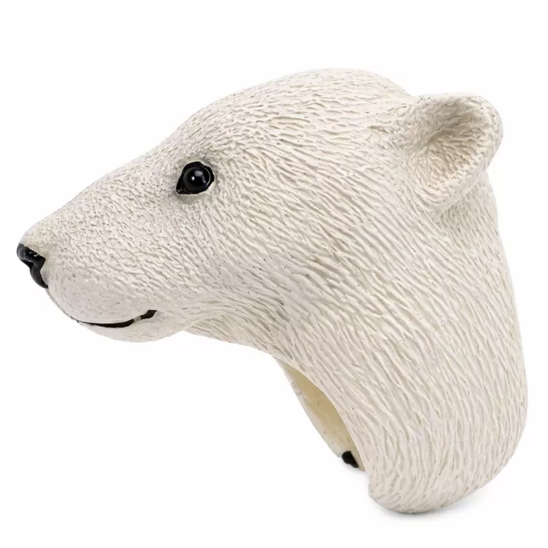 LEAN TOYS Hand Ring Educational Animals Bear White
