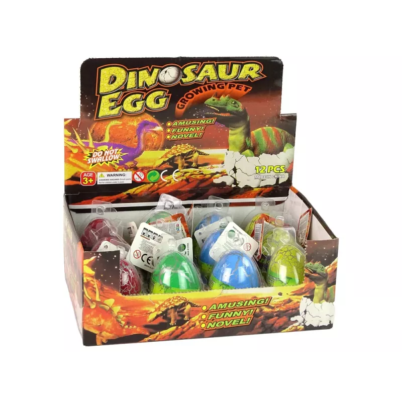 LEAN TOYS Hatching Magic Dinosaur Egg Growing 6 cm Colorful