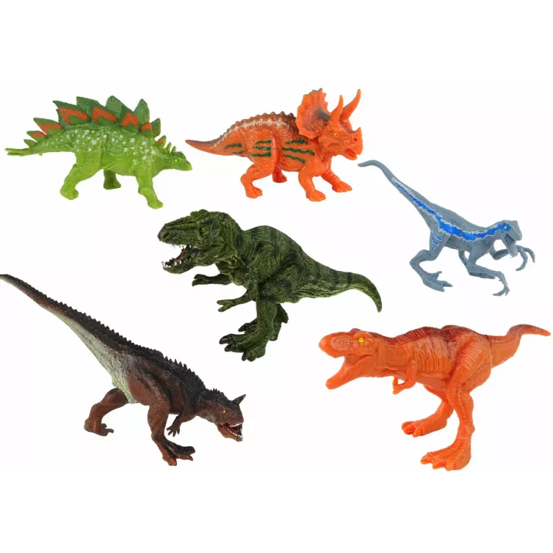 LEAN TOYS Helicopter Dinosaurs Vehicle Set 8 Colorful Pcs