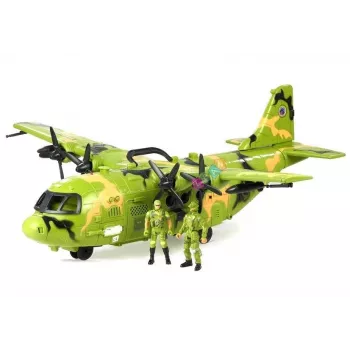 LEAN TOYS Huge Military Aircraft 55cm with Accessories