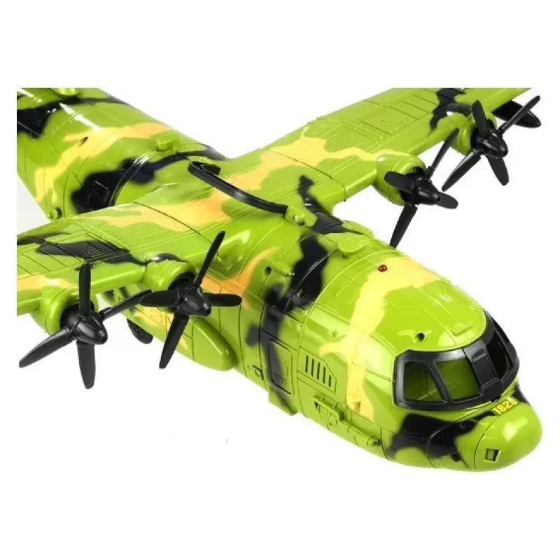 LEAN TOYS Huge Military Aircraft 55cm with Accessories