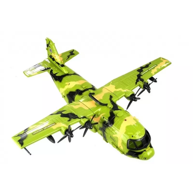 LEAN TOYS Huge Military Aircraft 55cm with Accessories
