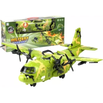 LEAN TOYS Huge Military Aircraft 55cm with Accessories