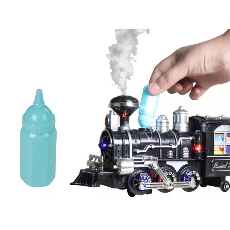 LEAN TOYS Huge Train with Sound, Lights and Smoke 206.5 cm x 153.5 cm