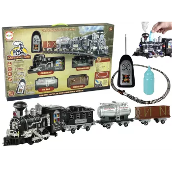 LEAN TOYS Huge Train with Sound, Lights and Smoke 206.5 cm x 153.5 cm