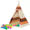 LEAN TOYS Indian Tipi Tent Base For Children + 60 Balls 155 cm