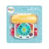 LEAN TOYS Interactive Colorful Pull-Along Telephone Toy with Wheels
