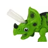 LEAN TOYS Interactive Dinosaur Triceratops Steam Water Sound Green