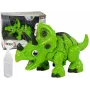 LEAN TOYS Interactive Dinosaur Triceratops Steam Water Sound Green
