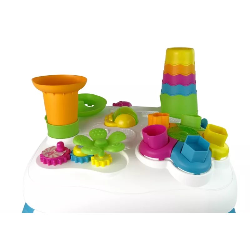 LEAN TOYS Interactive Educational Table Ball Sorter Slide Blue