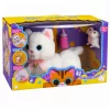 LEAN TOYS Interactive Kitten with Bottle and Little Sounds Melodies Recording White
