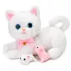 LEAN TOYS Interactive Kitten with Bottle and Little Sounds Melodies Recording White