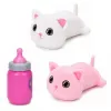 LEAN TOYS Interactive Kitten with Bottle and Little Sounds Melodies Recording White