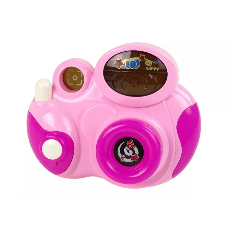 LEAN TOYS Interactive Photo Camera For Your Baby Melodies of Light and Sounds Colour Pink