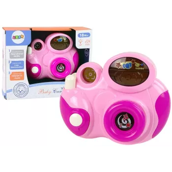 LEAN TOYS Interactive Photo Camera For Your Baby Melodies of Light and Sounds Colour Pink