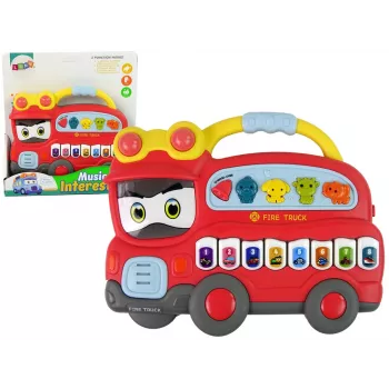 LEAN TOYS Interactive Piano Fire Brigade Sound Animals Vehicle Sounds Melodies