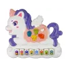 LEAN TOYS Interactive Piano Unicorn Sound Animals Sounds Melodies White