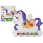 LEAN TOYS Interactive Piano Unicorn Sound Animals Sounds Melodies White