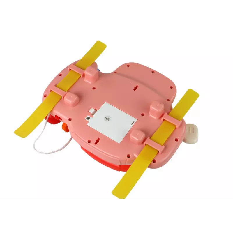 LEAN TOYS Interactive Pink Steering Wheel Driving Simulator Multifunctional