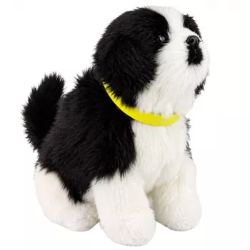 LEAN TOYS Interactive Plush Dog Soft Fur Border Collie Breed