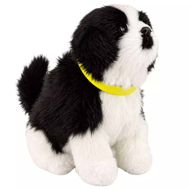 LEAN TOYS Interactive Plush Dog Soft Fur Border Collie Breed