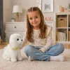LEAN TOYS Interactive Plush Dog Soft Fur Breed Poodle Stroke Its Head and Learn Its Functions