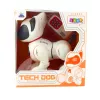 LEAN TOYS Interactive Robot Dog Remote Control Light Sound White Orange