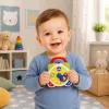 LEAN TOYS Interactive Sensory Alarm Clock for Toddlers with Lights and Sounds - Fox Design, USB-C Rechargeable