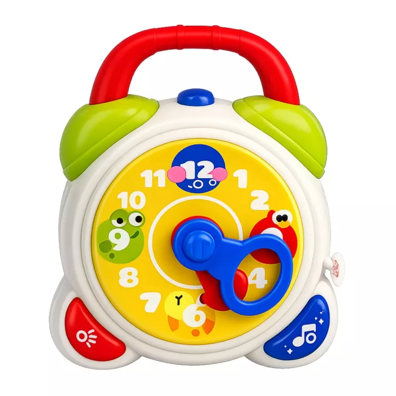 LEAN TOYS Interactive Sensory Alarm Clock for Toddlers with Lights and Sounds - Fox Design, USB-C Rechargeable