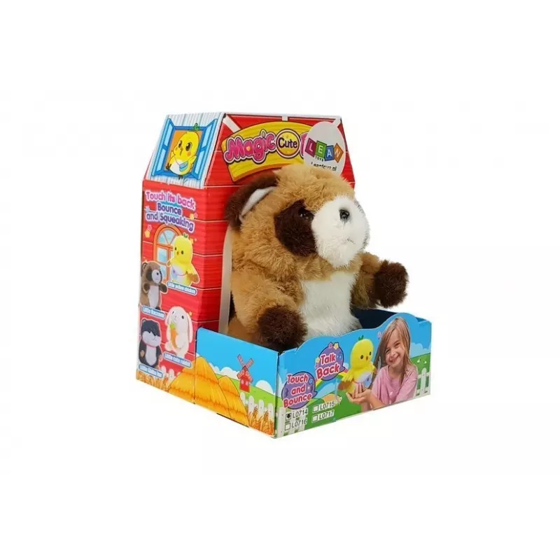 LEAN TOYS Interactive Talking Raccoon Repeating Words Plush