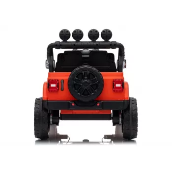 LEAN TOYS Jeep Rubicon DK-JWR558 24V Orange Battery-Powered Ride-On Vehicle with Parental Remote Control